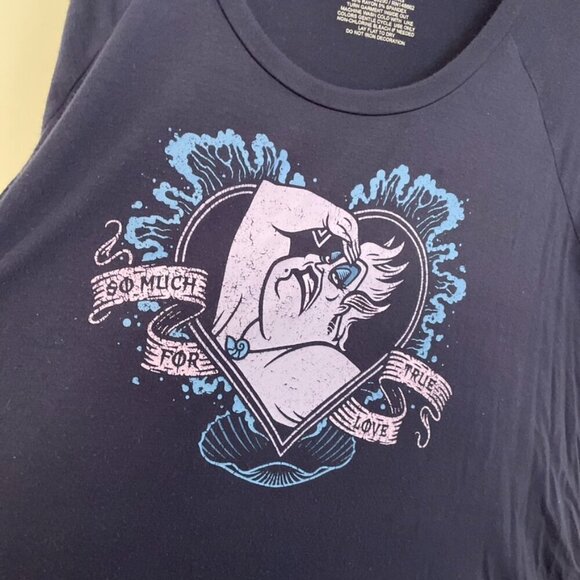 TORRID 2 Plus Size Disney the Little Mermaid Ursula Navy Lattice Sleeve Top 2X - Picture 8 of 16